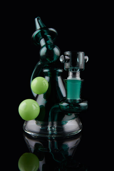 5" Double Bead Mini Beaker Dab Rig - SmokeZone 420
