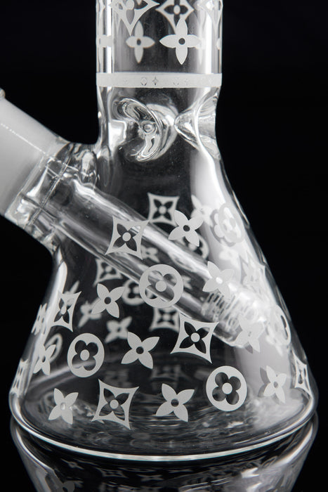 8" Glow In The Dark Mini Beaker Water Pipe - SmokeZone 420