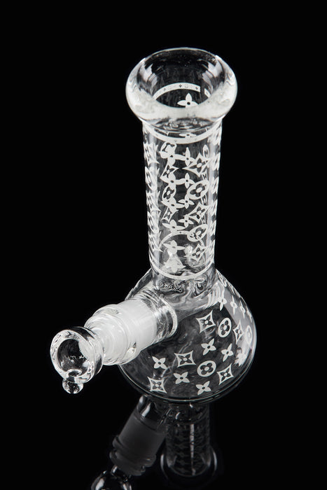 8" Glow In The Dark Mini Beaker Water Pipe - SmokeZone 420