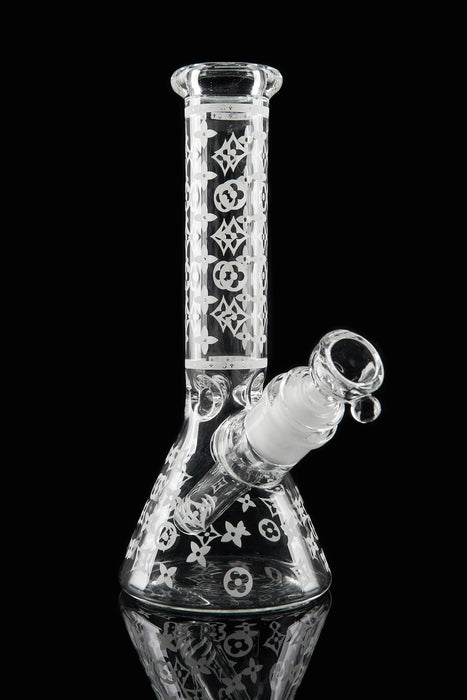 8" Glow In The Dark Mini Beaker Water Pipe - SmokeZone 420