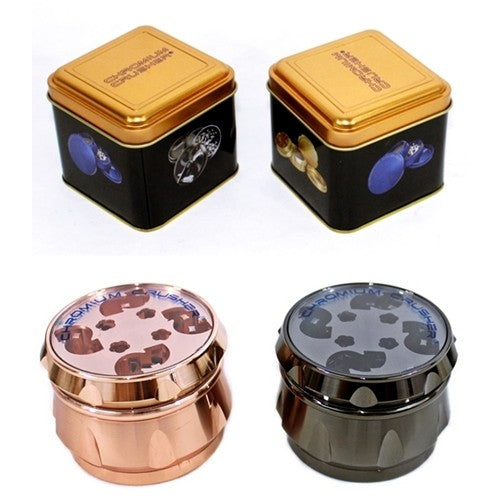Chromium Crusher® 2.5 Clear Top Grinder (Includes Gift Box) - SmokeZone 420