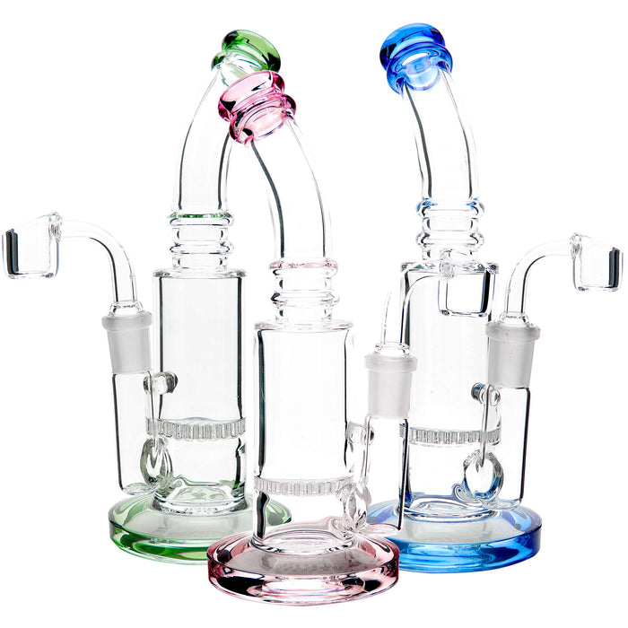 8" Bent Mouth Honeycomb Dab Rig - SmokeZone 420