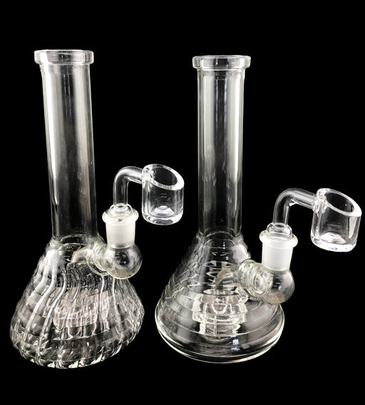 7" Clear Beaker Showerhead Perc Dab Rig - SmokeZone 420