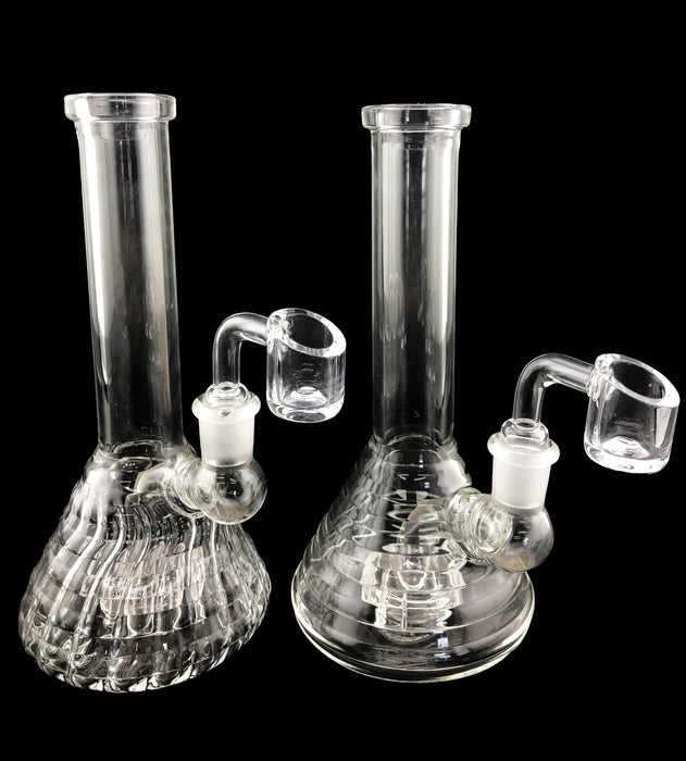 7" Clear Beaker Showerhead Perc Dab Rig - SmokeZone 420