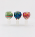 14mm Swirl Striped Frit Bowls - SmokeZone 420