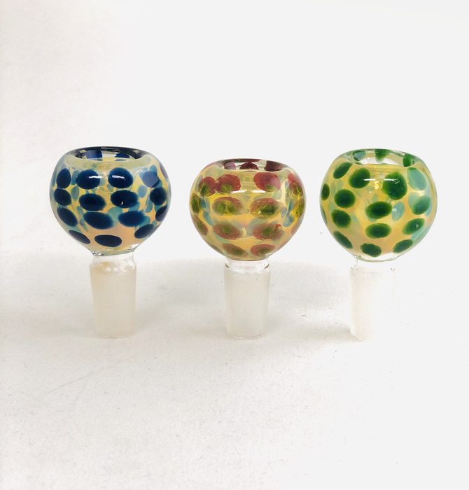 14mm Fumed Polka Dot Bowls - SmokeZone 420