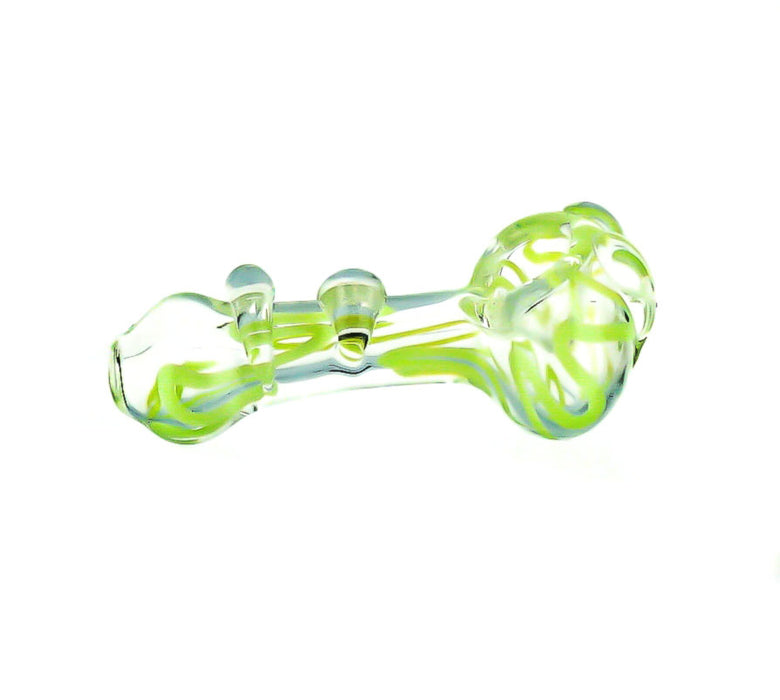 3" Striped Slime Color Hand Pipe - SmokeZone 420