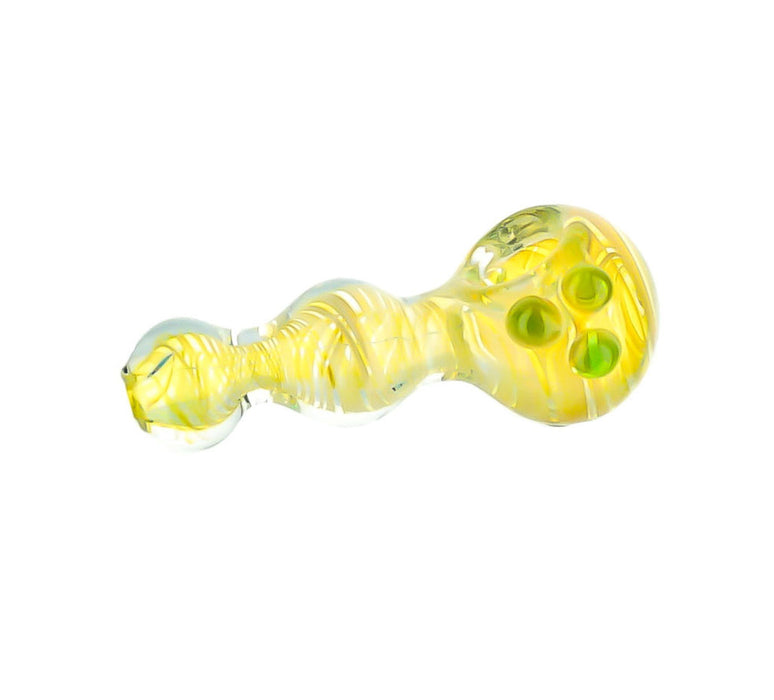 4" Double Bubble Triple Bead Hand Pipe - SmokeZone 420