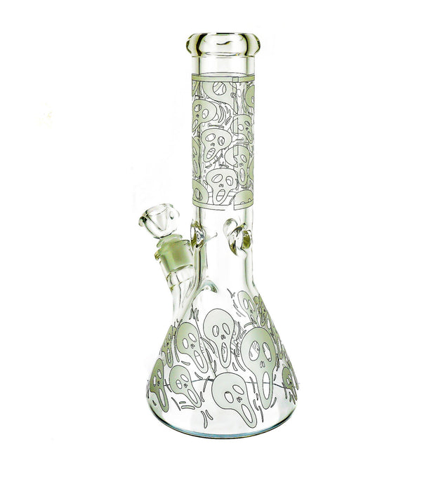 12" Ghost Print Beaker Base Water Pipe - SmokeZone 420