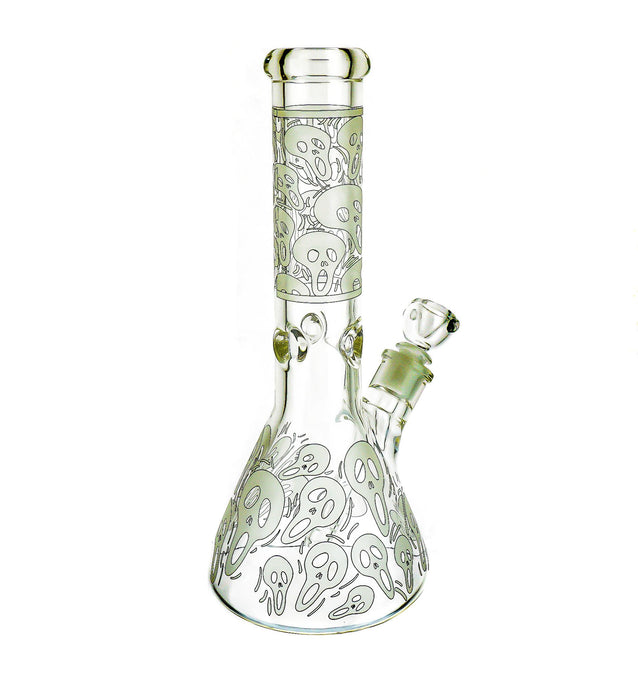 12" Ghost Print Beaker Base Water Pipe - SmokeZone 420