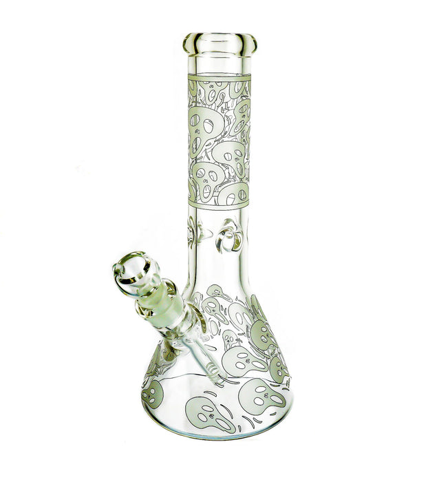 12" Ghost Print Beaker Base Water Pipe - SmokeZone 420