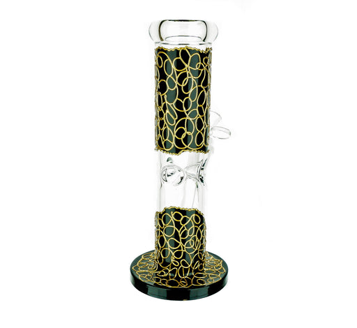 10" Fancy Print Straight Ice Catcher Water Pipe - SmokeZone 420
