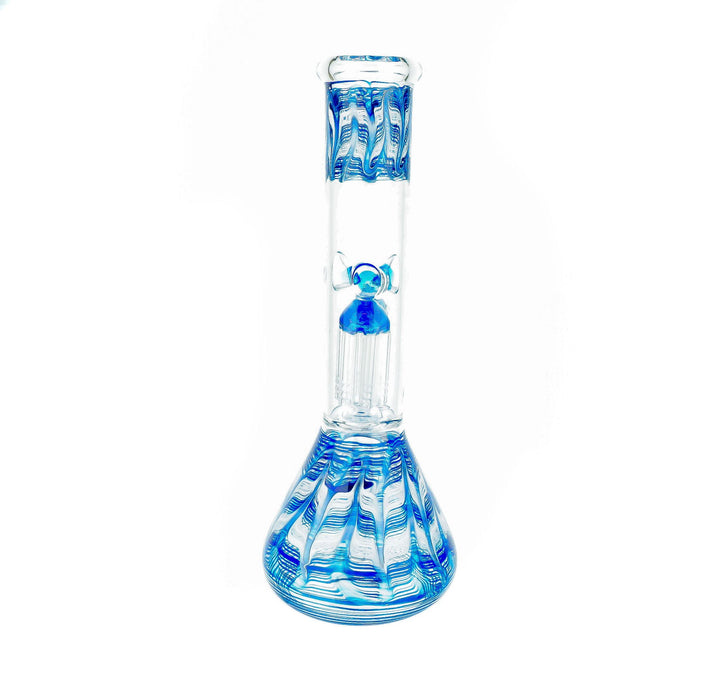 10" 6 Arm Perc Wrap & Rake Color Water Pipe - SmokeZone 420