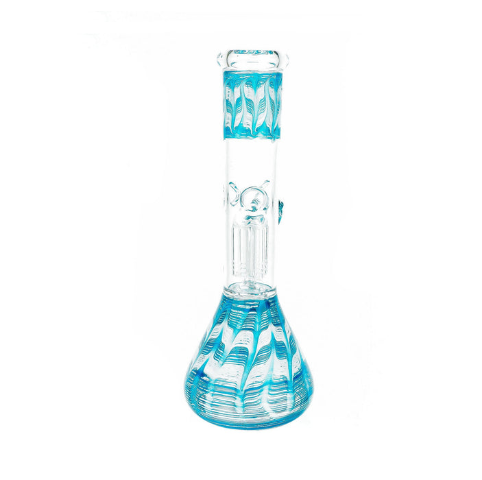 10" 6 Arm Perc Wrap & Rake Color Water Pipe - SmokeZone 420