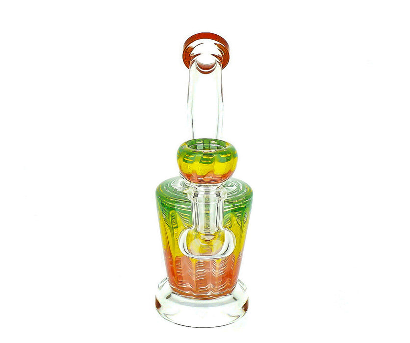 6" Base Wrap & Rake Color Dab Rig - SmokeZone 420
