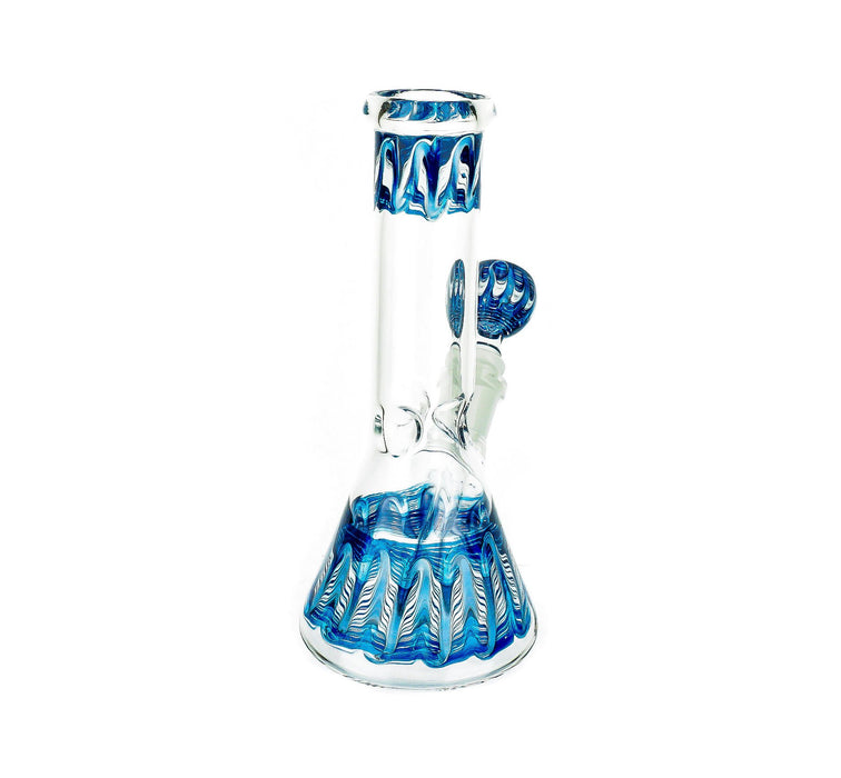8" Ice Catcher Beaker Base Color Water Pipe - SmokeZone 420