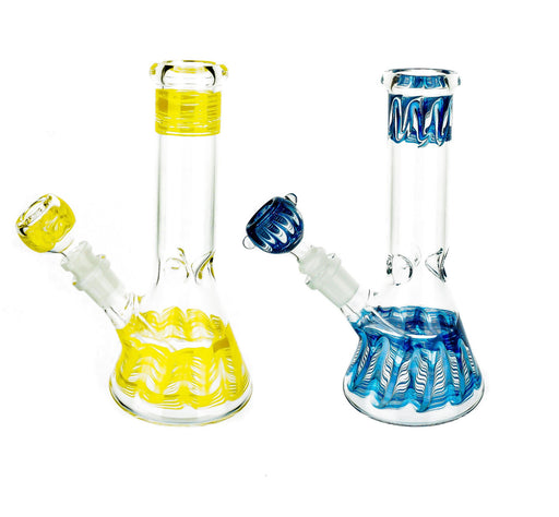 8" Ice Catcher Beaker Base Color Water Pipe - SmokeZone 420