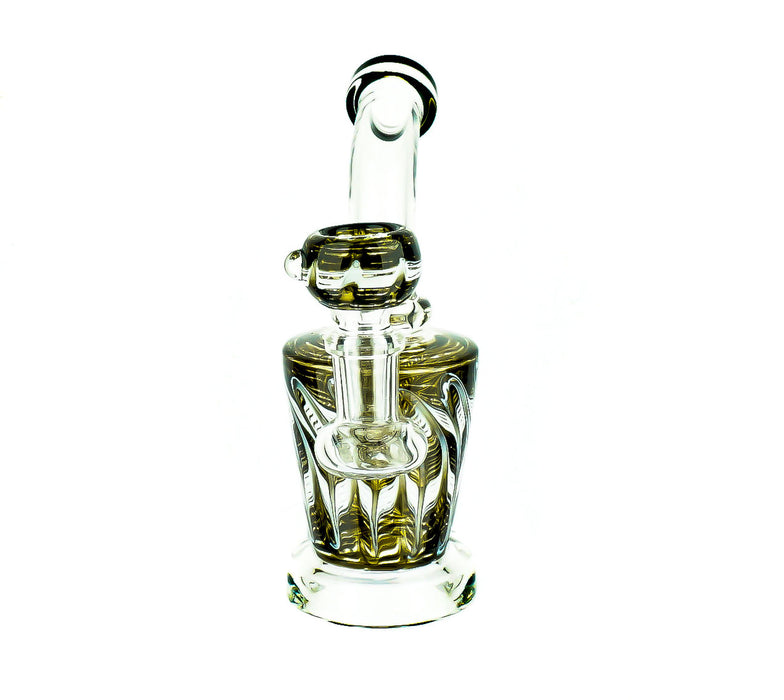 6" Base Wrap & Rake Color Dab Rig - SmokeZone 420