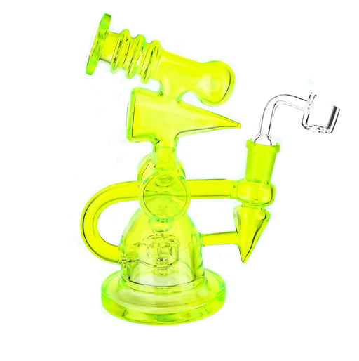 7" UV Reactive Shower Perc Rig - SmokeZone 420