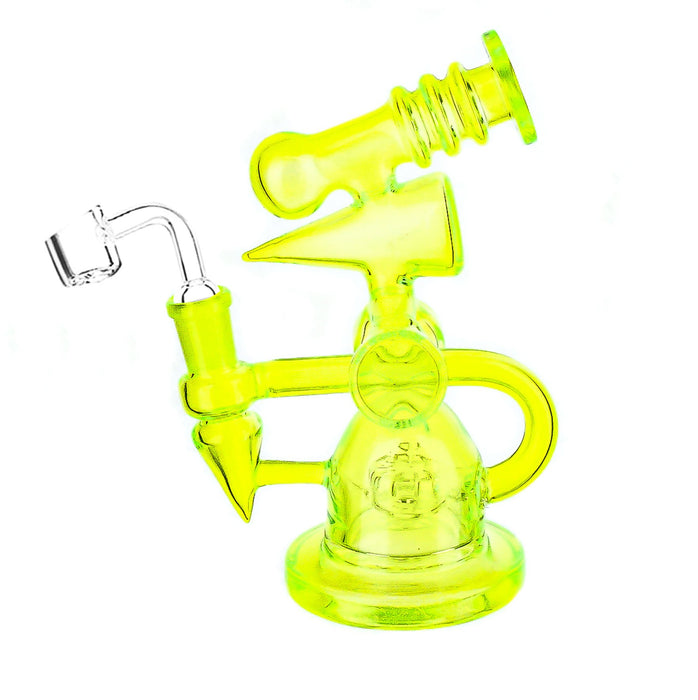 7" UV Reactive Shower Perc Rig - SmokeZone 420