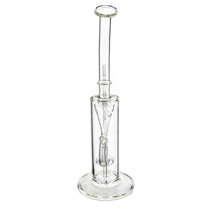 12" Clear Recylcer Shower Perc Dab Water Pipe - SmokeZone 420