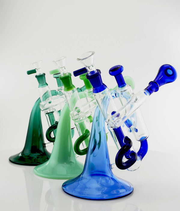 7" Fancy Trumpet Style Recycler Water Pipe - SmokeZone 420