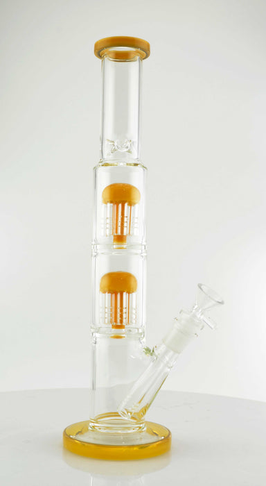 14" Double Tree Perc Water Pipe - SmokeZone 420