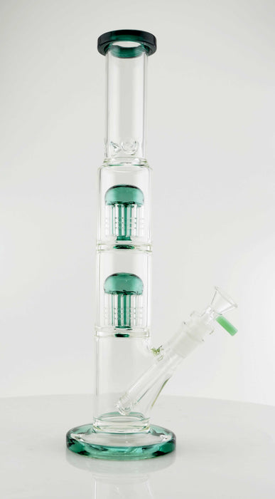 14" Double Tree Perc Water Pipe - SmokeZone 420