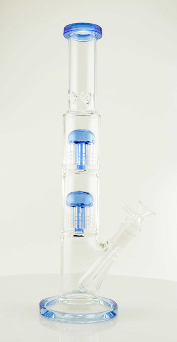 14" Double Tree Perc Water Pipe - SmokeZone 420