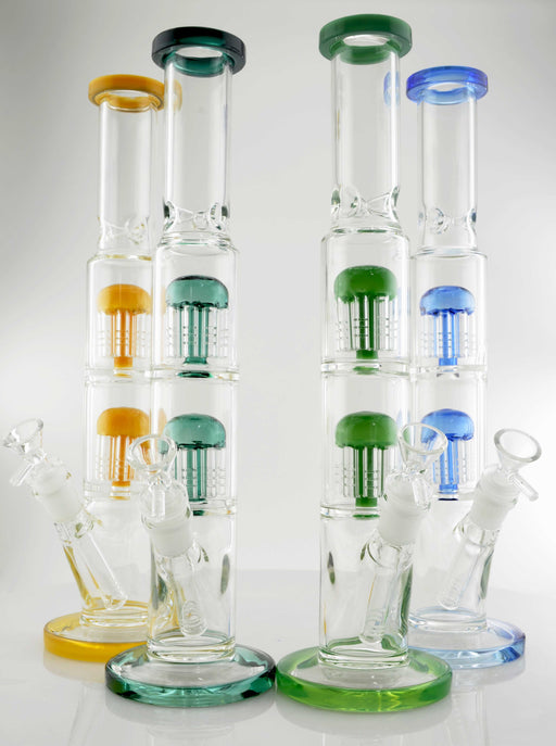 14" Double Tree Perc Water Pipe - SmokeZone 420