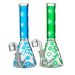 9" Inline Beaker Base Frosted Color Dab Rig - SmokeZone 420