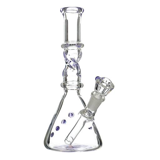 8" Twisted Beaker Base Slime Purple Water Pipe - SmokeZone 420