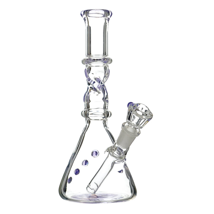 8" Twisted Beaker Base Slime Purple Water Pipe - SmokeZone 420