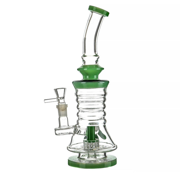 11" Side Bead Slanted Mouth Fancy Water Pipe - SmokeZone 420