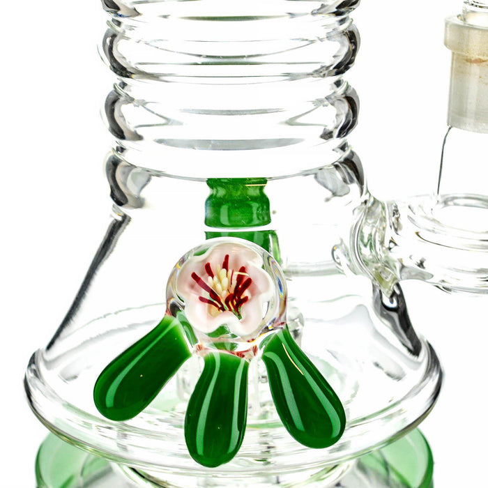11" Side Bead Slanted Mouth Fancy Water Pipe - SmokeZone 420