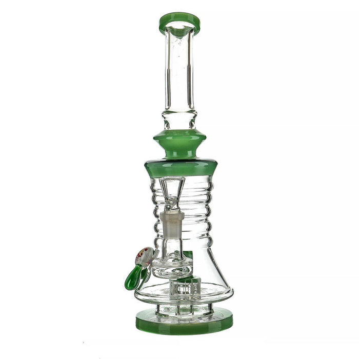 11" Side Bead Slanted Mouth Fancy Water Pipe - SmokeZone 420