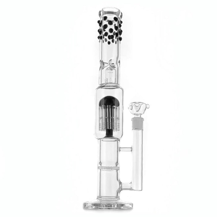 18" Triple Chamber Beaded Tube Water Pipe - SmokeZone 420