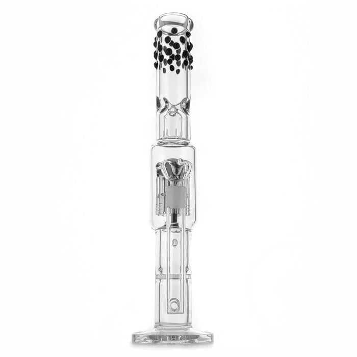 18" Triple Chamber Beaded Tube Water Pipe - SmokeZone 420