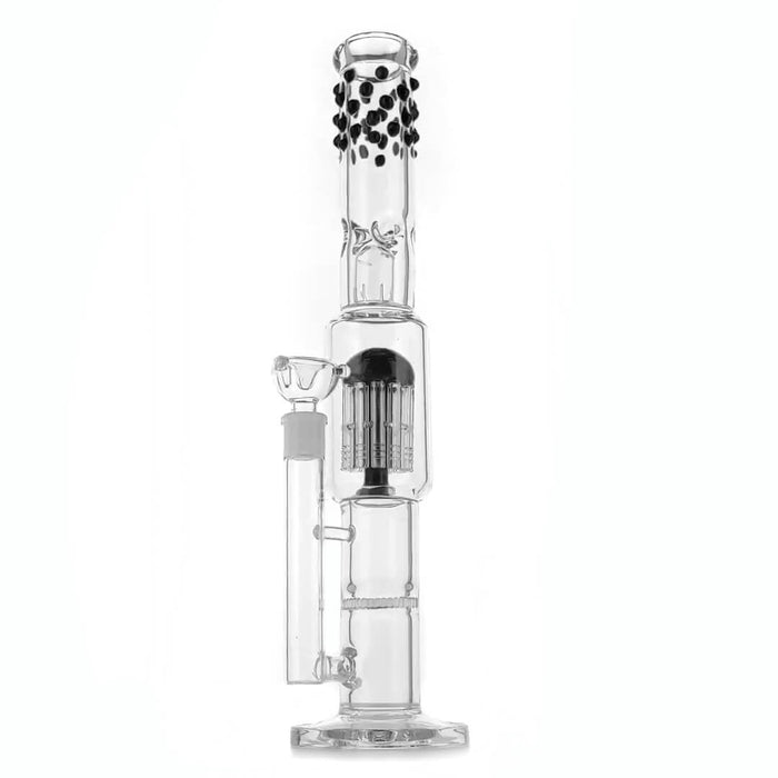 18" Triple Chamber Beaded Tube Water Pipe - SmokeZone 420