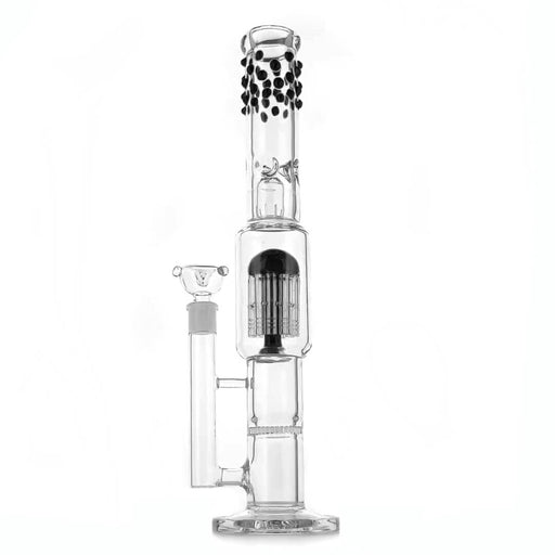 18" Triple Chamber Beaded Tube Water Pipe - SmokeZone 420