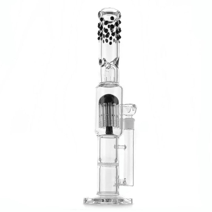 18" Triple Chamber Beaded Tube Water Pipe - SmokeZone 420