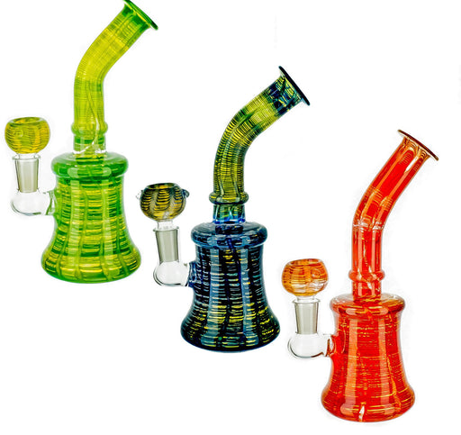 8" Full Wrap & Rake Color Dab Rig - SmokeZone 420