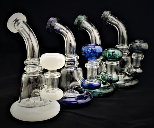 6" Bent Mouth Shower head Per Dab Rig with Matching Bowl - SmokeZone 420