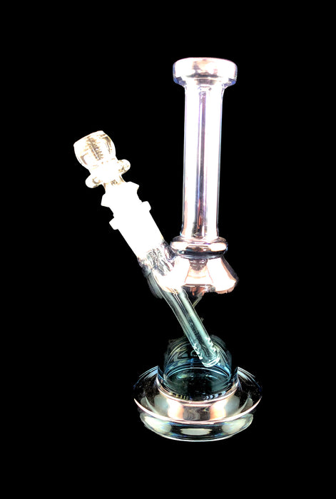 8" Narrow Tube Shiny Metallic Water Pipe - SmokeZone 420