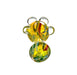 4.5" Triple Bead Head Fumed Rasta Striped Hand Pipe - SmokeZone 420