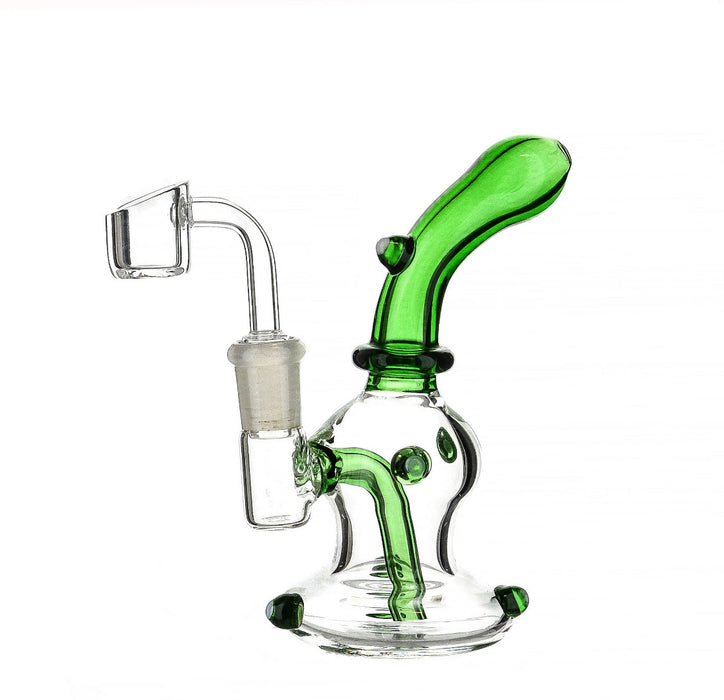 6" Bead Body Color Mouth Tube Dab Rig - SmokeZone 420