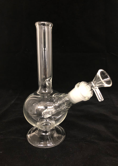 8" 25mm Glass Tube Ball & Base Water Pipe - SmokeZone 420
