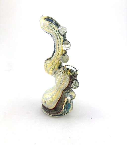 7" Heavy Fumed Beaded Dichro Sherlock Bubbler - SmokeZone 420
