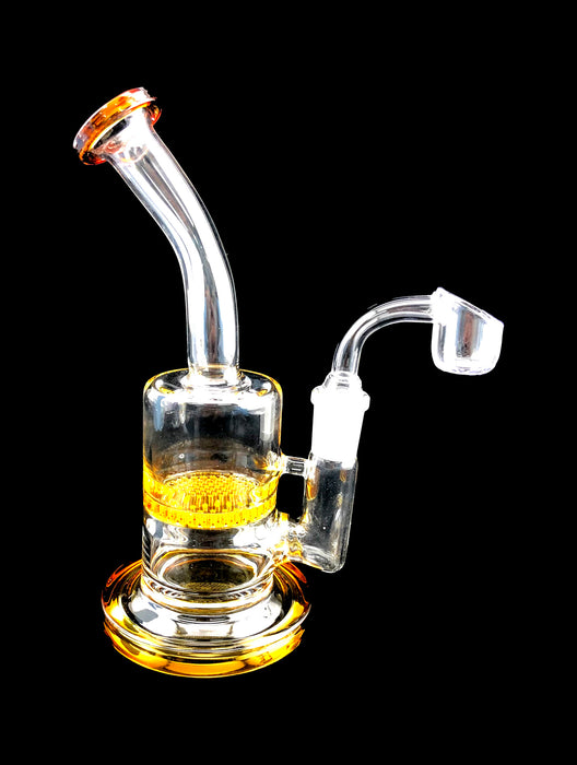 8" Bent Mouth Honeycomb Perc Dab Rig - SmokeZone 420