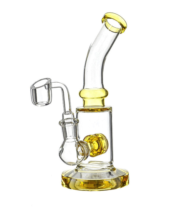 7" Bent Mouth Side Double Shower Perc Dab Rig - SmokeZone 420